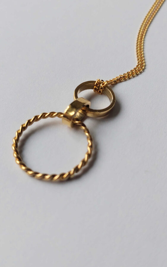Golden plated Circle pendant