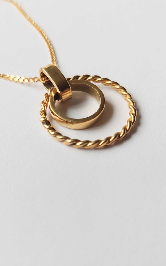 Golden plated Circle pendant