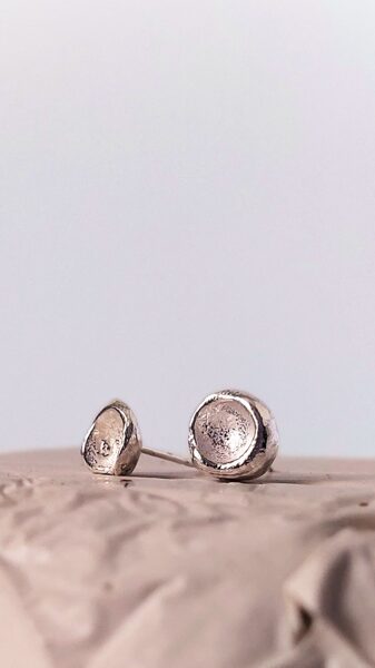 Sterling silver studs - small bowls