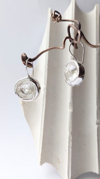 Sterling silver earrings "Bowl"